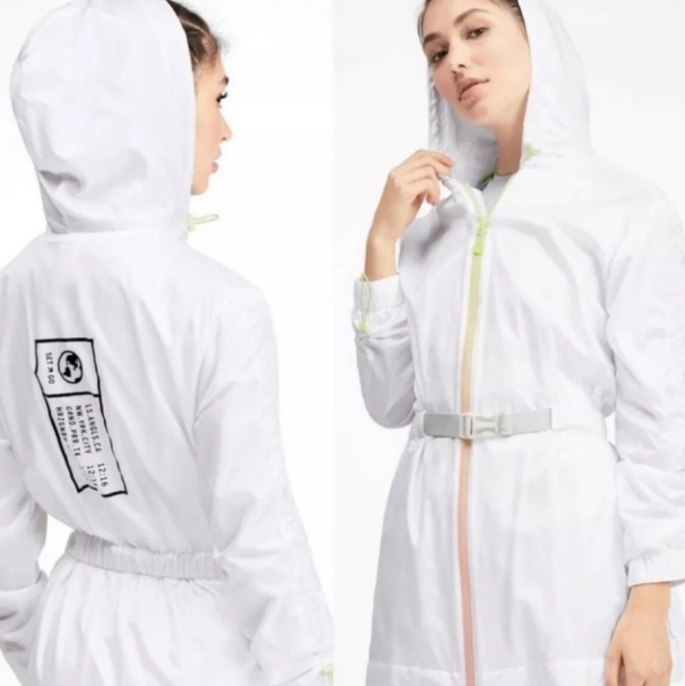 PUMA x SELENA GOMEX collab HOODED LINED BELTED WEIGHTED LONG JACKET. SIZE MEDIUM
